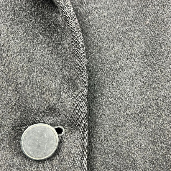 Gorgeous Black Louben Felt Pea Coat with Velvet Collar - Picture 7 of 10